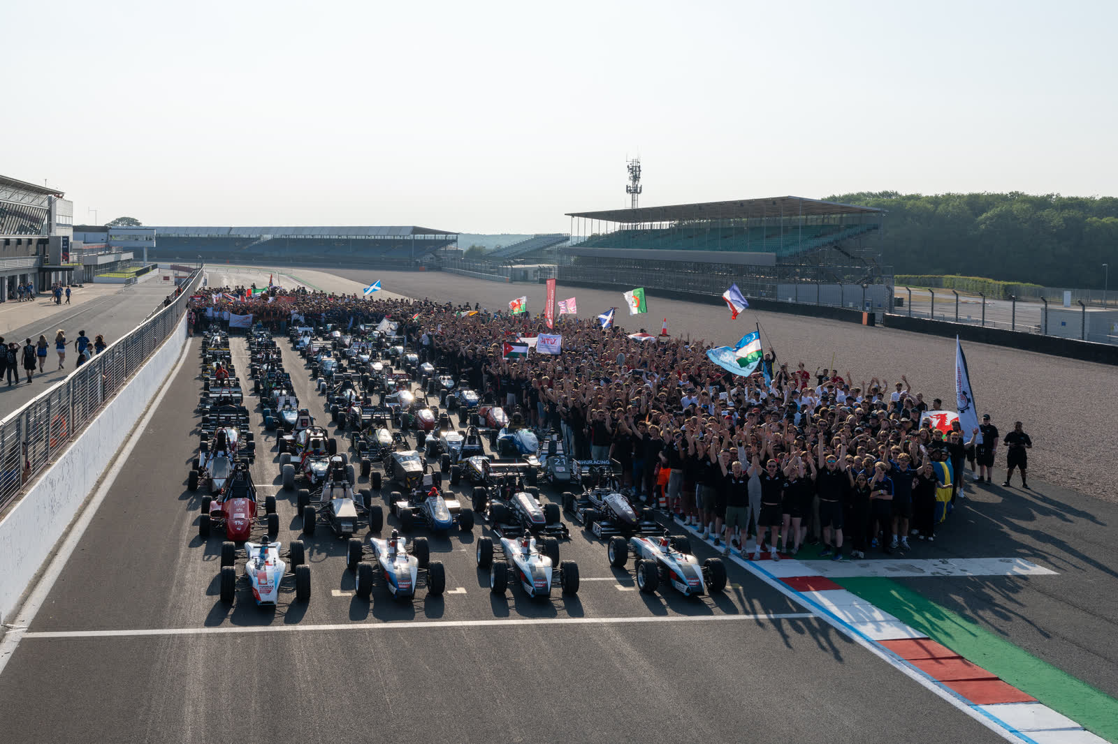 Every Formula Student team and car assembled on the grid at Silverstone